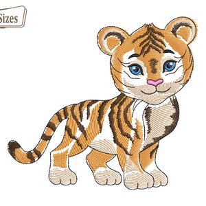 African Tiger Embroidery Design, Safari Animal Embroidery Design, Safari Woodland Embroidery Design, Jungle Animal Machine Embroidery Files