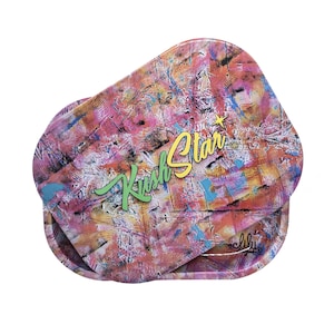 Medium Size Rolling Tray with Hard Magnetic Lid - 18 x 14 cm