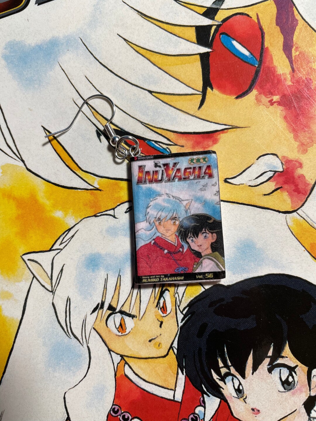 Custom Manga Book Cover Earrings Book Lover, Anime Lover, Reader