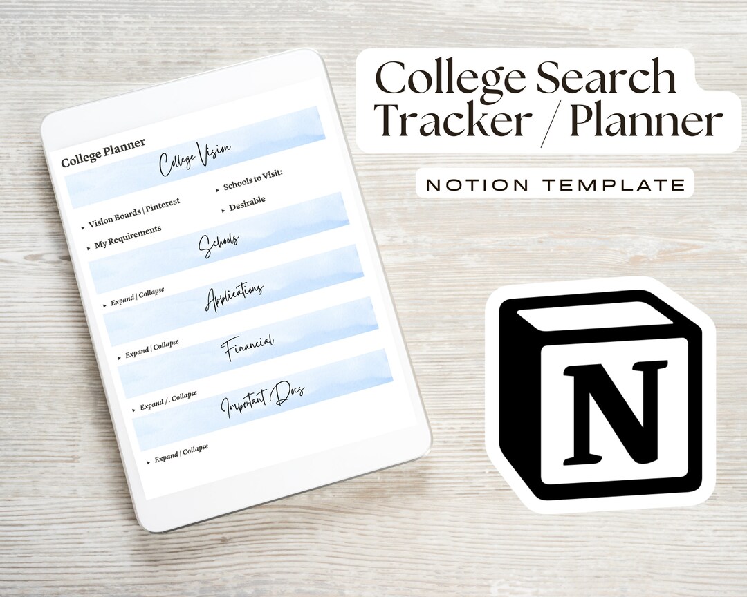 Notion Student Template | College Search Planner | Notion Template ...