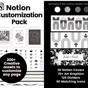 Notion Customization Pack | Notion Icons | Notion Covers | Notion Expansion Pack
