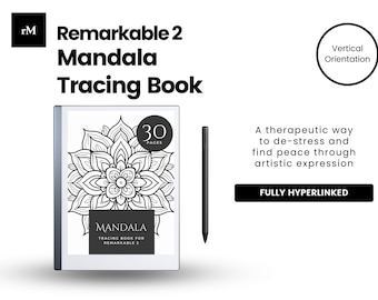 Remarkable 2 Template | Mandala Line Drawing | Tracing Book | Mindfulness Activity | Rm2 Tablet | Meditation Art | Fully Hyper-Linked