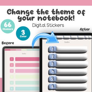 3D Goodnotes Digital Stickers Theme, Realistic, Digital Planner Stickers, PNG Digital Sticker Kit, Clipart
