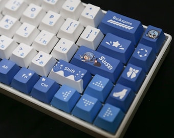 Vtuber Hololive JP Hoshimachi Suisei Theme PBT Keycaps