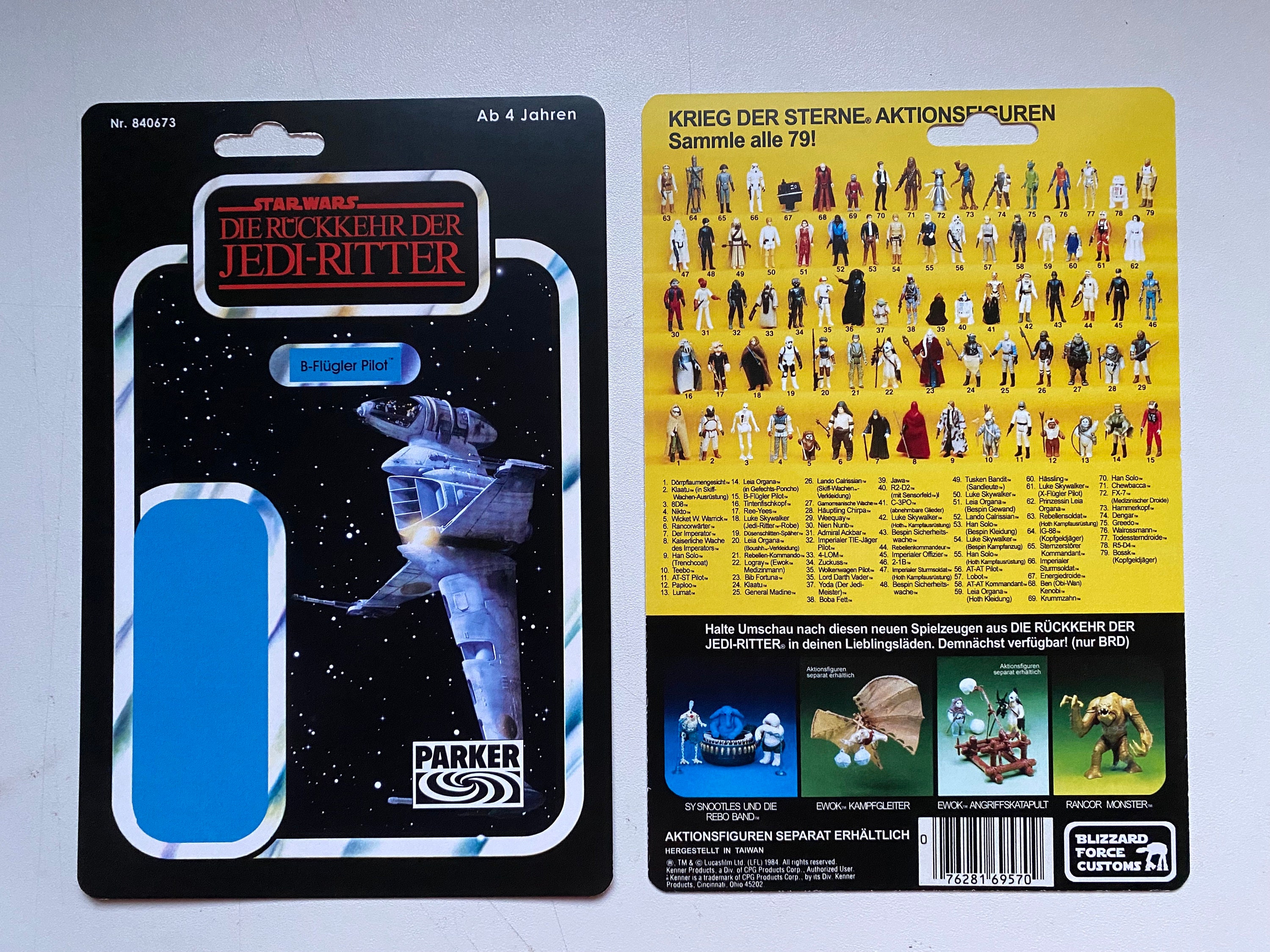 GER73 - B-flügler Pilot (custom German Die Rückkehr Der Jedi-ritter  Cardback) - Etsy, image size:3000x2250