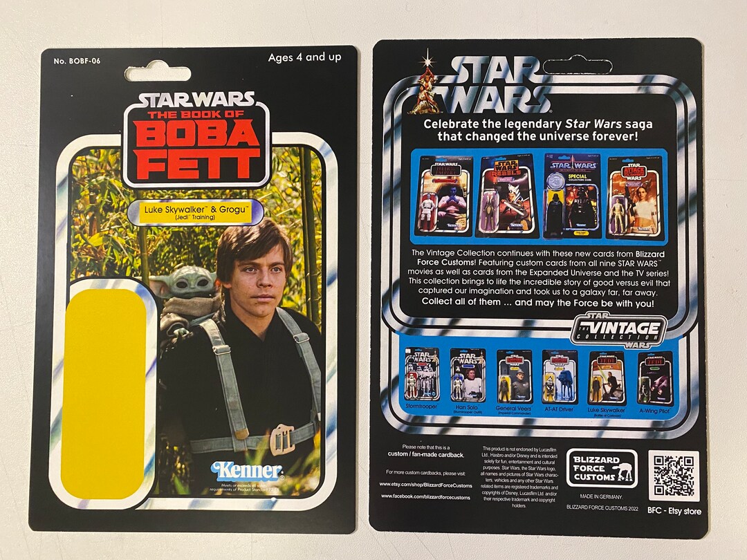 BOBF06 Luke Skywalker & Grogu jedi Training cardback Optional Blister