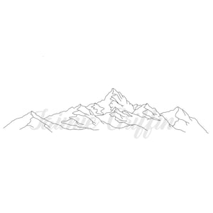 Mountain Range PNG digital download