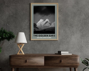 The Golden Ears Mountain Digital Print Green Maple Ridge British Columbia Printable Mountain Photography Art