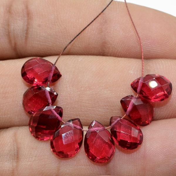 Tourmaline Pear Briolettes Supplies,Craft Supplies,Tourmaline Micro Briolette Bead, Pink Tourmaline teardrop briolettes,7x10mm Teardrop
