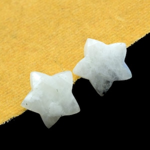 Moonstone Gemstone,Hand Carved Briolette,Carving Gemstone,Carved stones 14mm carved star shape Briolettes,star shape Faceted Briolette