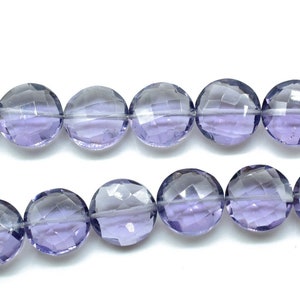 Amethyst February Birthstone,Faceted Coin Shape Briolettes,Genuine Natural Amethyst Coin10mm Round Briolette,Purple Drilled Faceted Gemstone