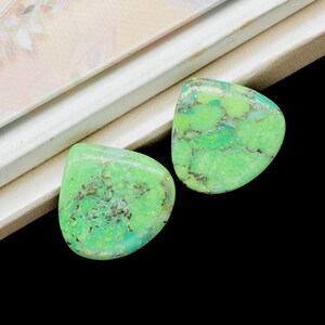 Green Copper Turquoise Heart Shaped Stones For Jewelry Making,Green Copper Turquoise 20mm Heart Shape Briolettes Gemstones-Wholesale
