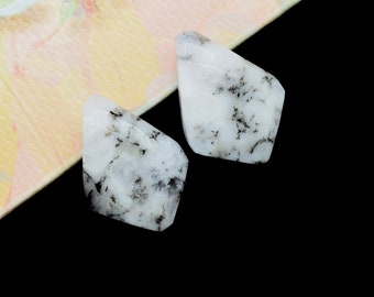 Dendrite opale perline, Dendrite opale naturale pietre sfaccettate, Dendrite opale 10x14mm Cravatta sfaccettata a forma di briolette, perline di briolette fantasia,