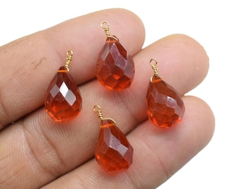 Carnelian Teardrop Shape Briolette,AAA Quality Briolette,Gemstone Beads,Carnelian Faceted Drop Shape Briolette,Hanging Beads/Gemstone Beads