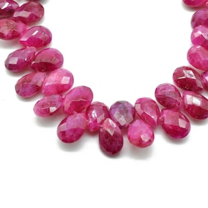 Super Finest Quality briolette,Natural Ruby briolettes,Wholesale briolettes,Natural Ruby Teardrop 7x10mm Briolettes,Ruby drilled Briolette,