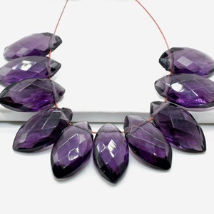 Amethyst drop Briolettes Supplies,Craft Supplies,Gemstone Amethyst Micro Briolette Amethyst faceted Marquise briolettes,6x12mm Briolettes