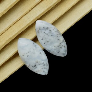 Marquise Shape Briolette - Loose Gemstone -,gemstone briolettes,Dendrite Opal 10x20mm Marquise shape Faceted Hand Cut Gemstone Briolette,