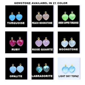 Natural gemstone pendant,Fancy shape Briolette,Single Bail Pendants,Briolettes Beads Pendant Jewelry,Heart Shape Connector,Pendants Gift
