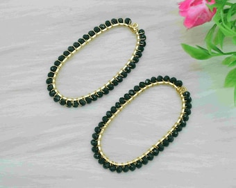 Green Agate Faceted Gemstone 32x56mm Oval Shape Component,Green Agate Finding Component Jewelry,Green Agate Wire Wrapped Dangle Earring,Gift