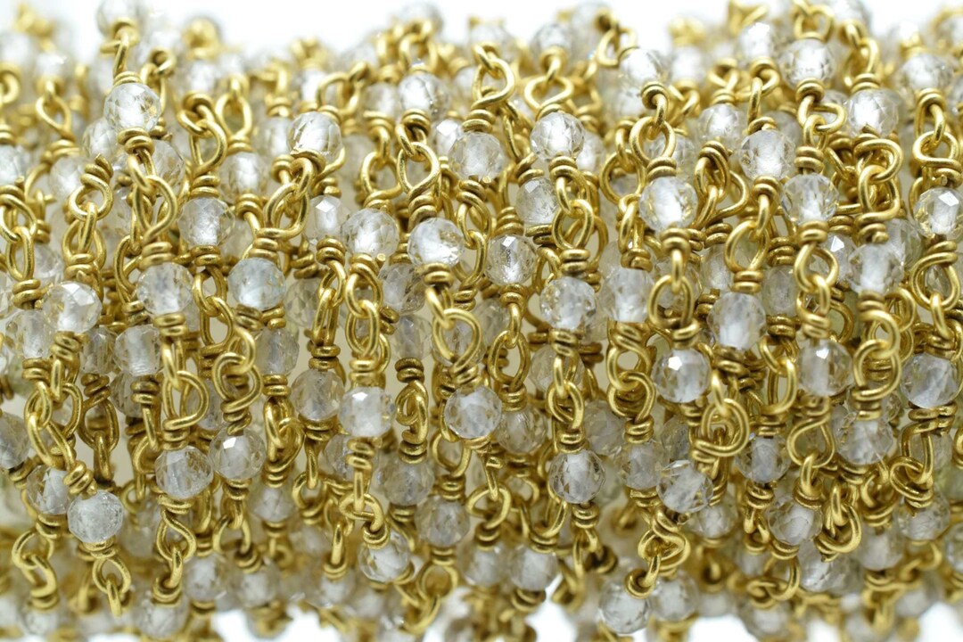 Crystal Necklace, Bracelet,easy Open Eyepin Gold Chain,3mm Beaded Chain