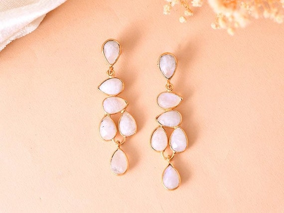 Boucles D'oreilles Femme En Or Avec Pierres - Modèle D8 - Neuf Avec étiquettes
