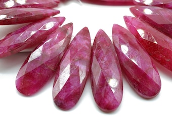 Ruby drops,Ruby jewelry making beads,Natural Ruby Long drop 10x30mm Briolettes,Ruby Briolette,Ruby Tear Drop Briolettes,jewelry supplies,