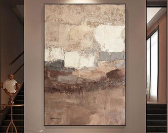 茶色の侘び寂びの絵画 ダークブラウンの抽象画 中世の茶色の抽象画 壁