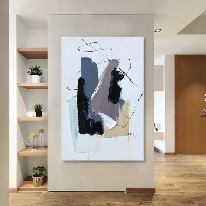 Large Minimalist Abstract Wall Art Contemporary Minimalist Etsy