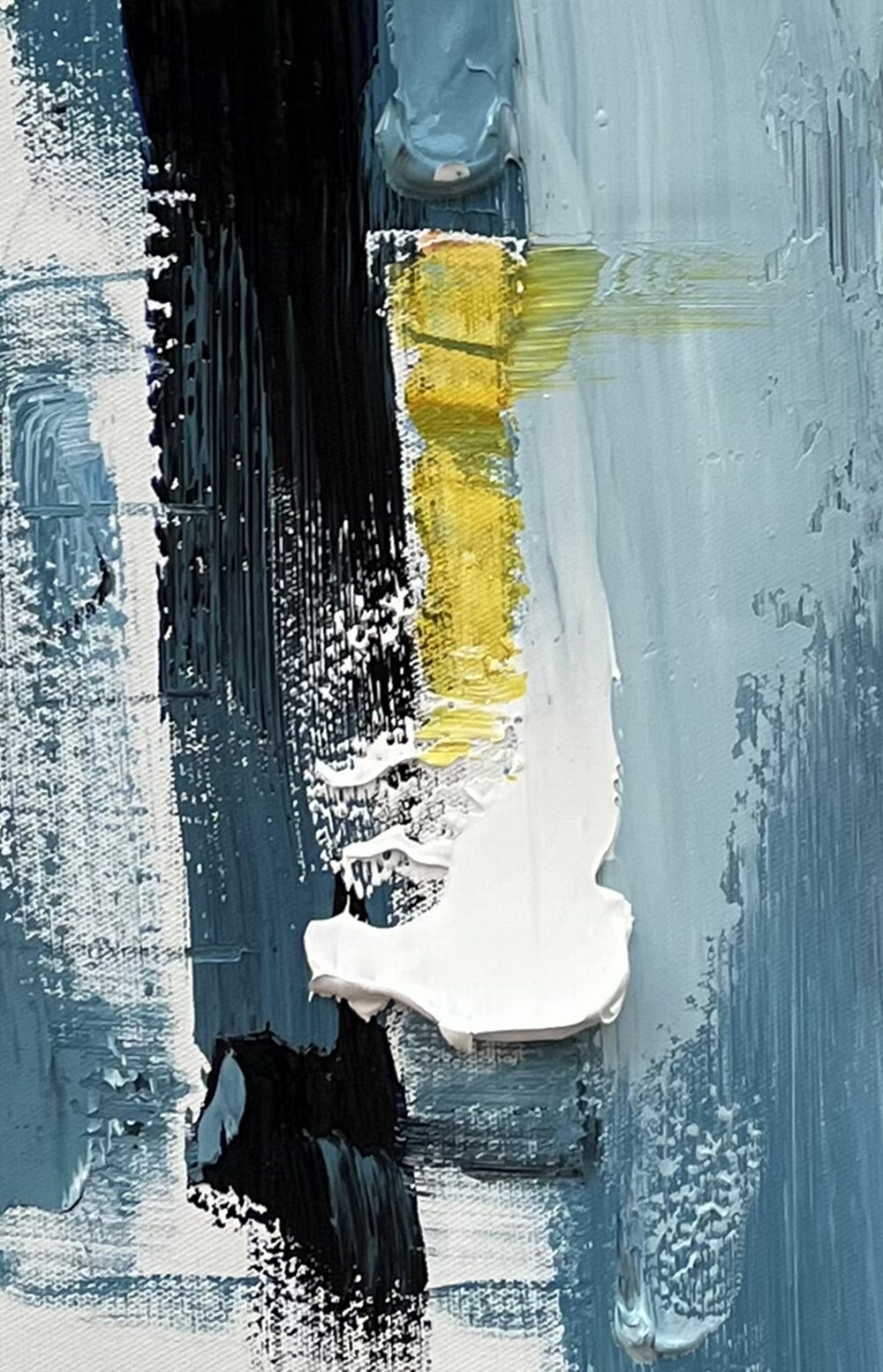 Large Minimalist Wall Art Blue Minimalist Abstract Painting Etsy