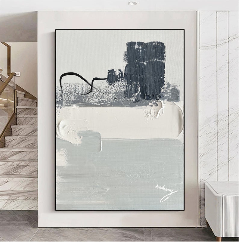 Large Abstract Painting Large Minimalist Abstract Wall Art Etsy