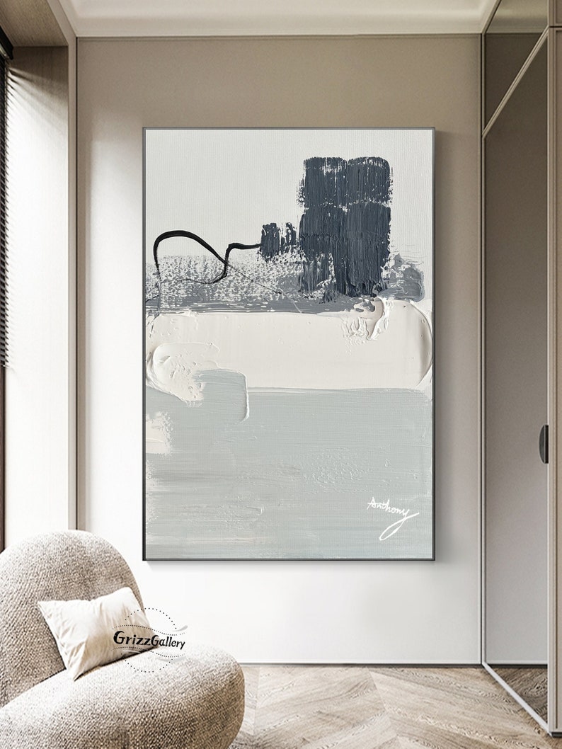 Large Abstract Painting Large Minimalist Abstract Wall Art Etsy