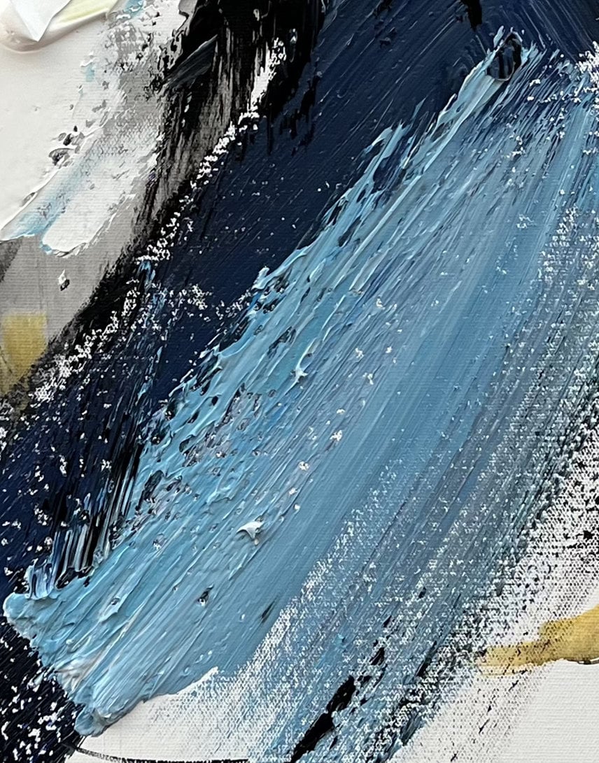 Minimalist Texture Painting Large Blue Abstract Texture Wall - Etsy