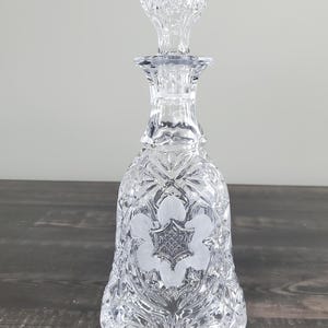 Vintage Etched Glass Decanter