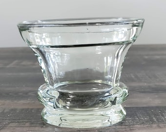 Vintage Thick Glass Flower Vase