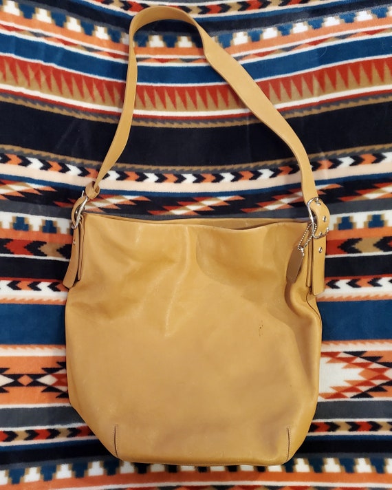 Vintage Coach Leather Hobo Bag, Tan Gem