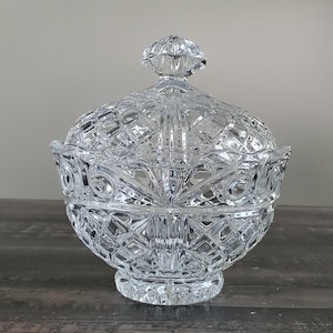 Fifth Avenue Brighton Crystal Candy Dish with Lid
