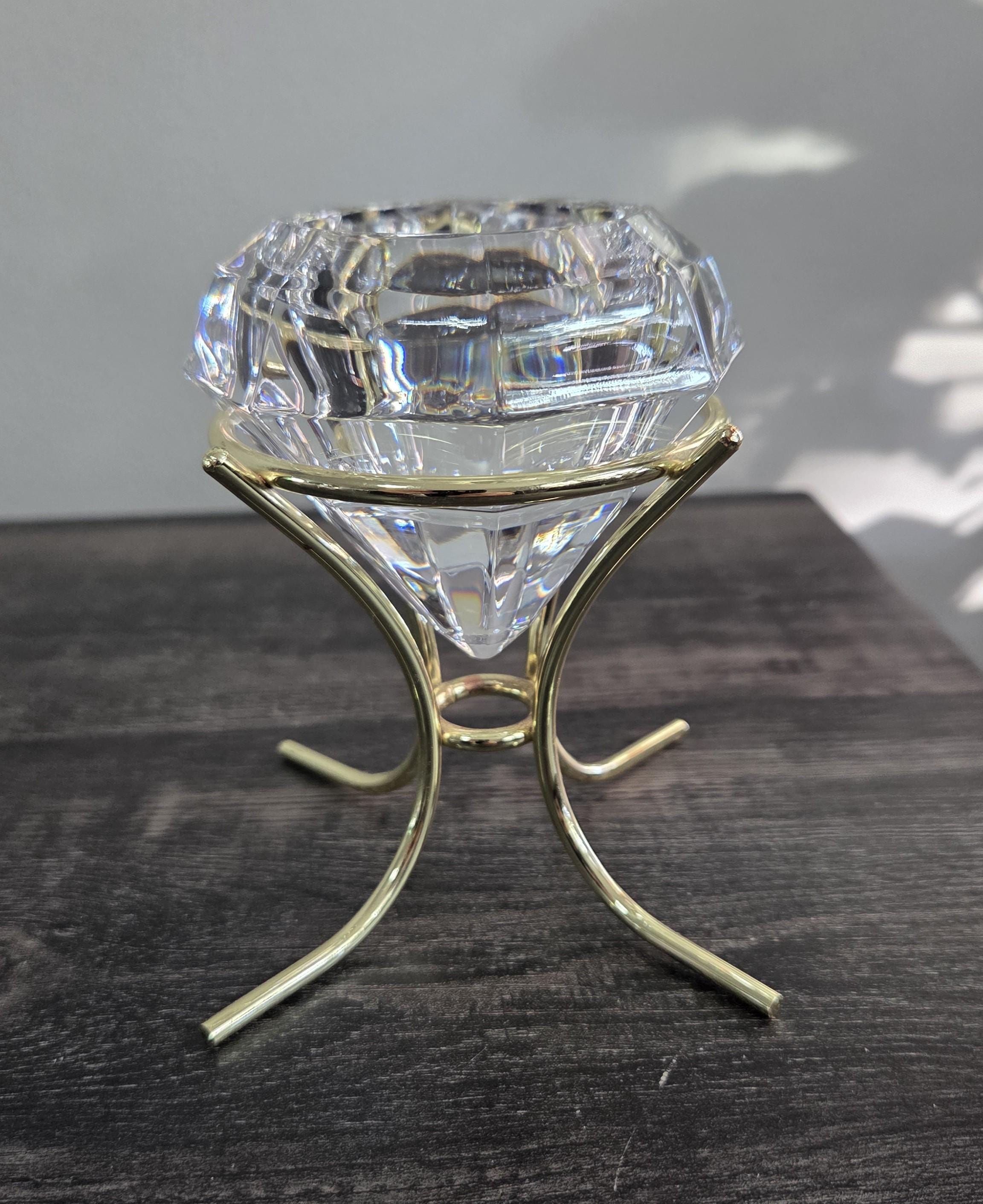 Bougeoir En Cristal PartyLite - Modèle Ancien Thème Safari - État TB