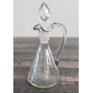 Vintage Glass Oil, Vinegar Cruet