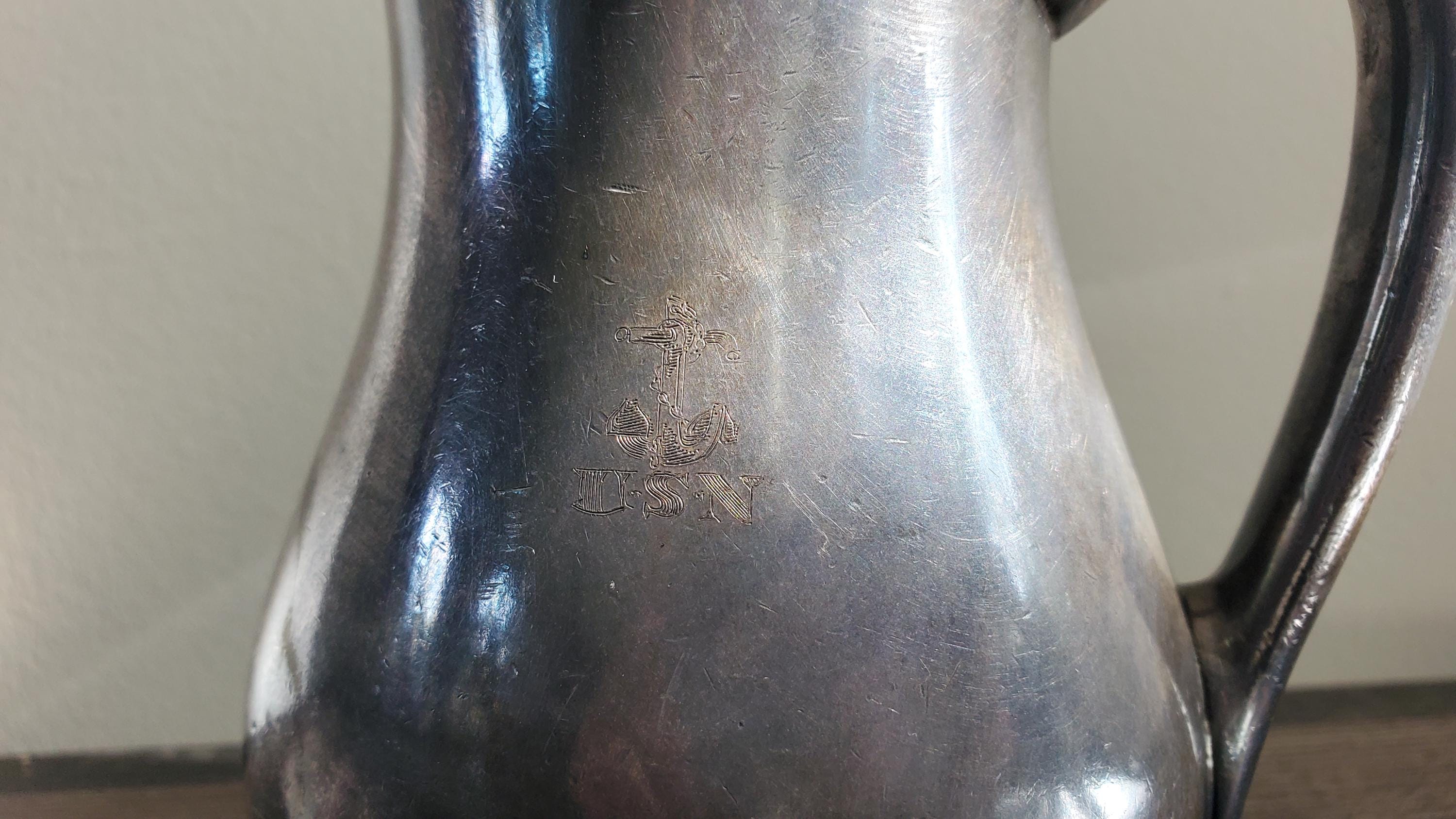 Vintage Reed and Barton USN Silver Soldered Pitcher - Etsy