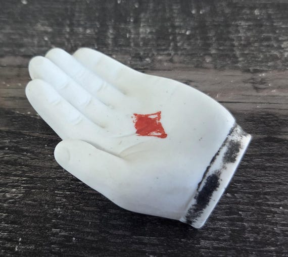 Tiny Ceramic Hand Trinket Dish - image 5
