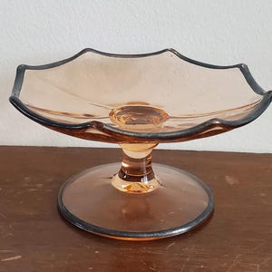 Vintage Pink Depression Compote Dish