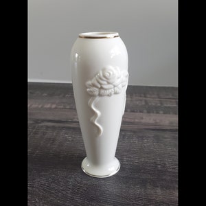 Lenox Rose Blossom Flower Vase 5.75&quot; tall