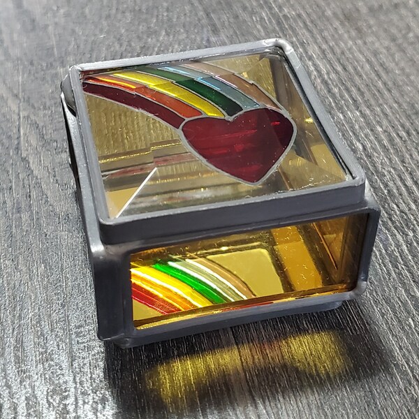 Stained Glass Rainbow Trinket Box