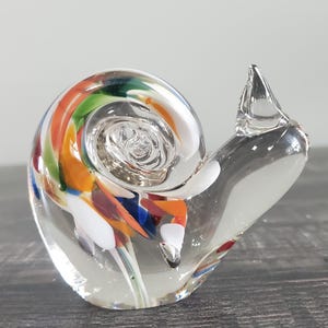 Art Glass Snail Paperweight