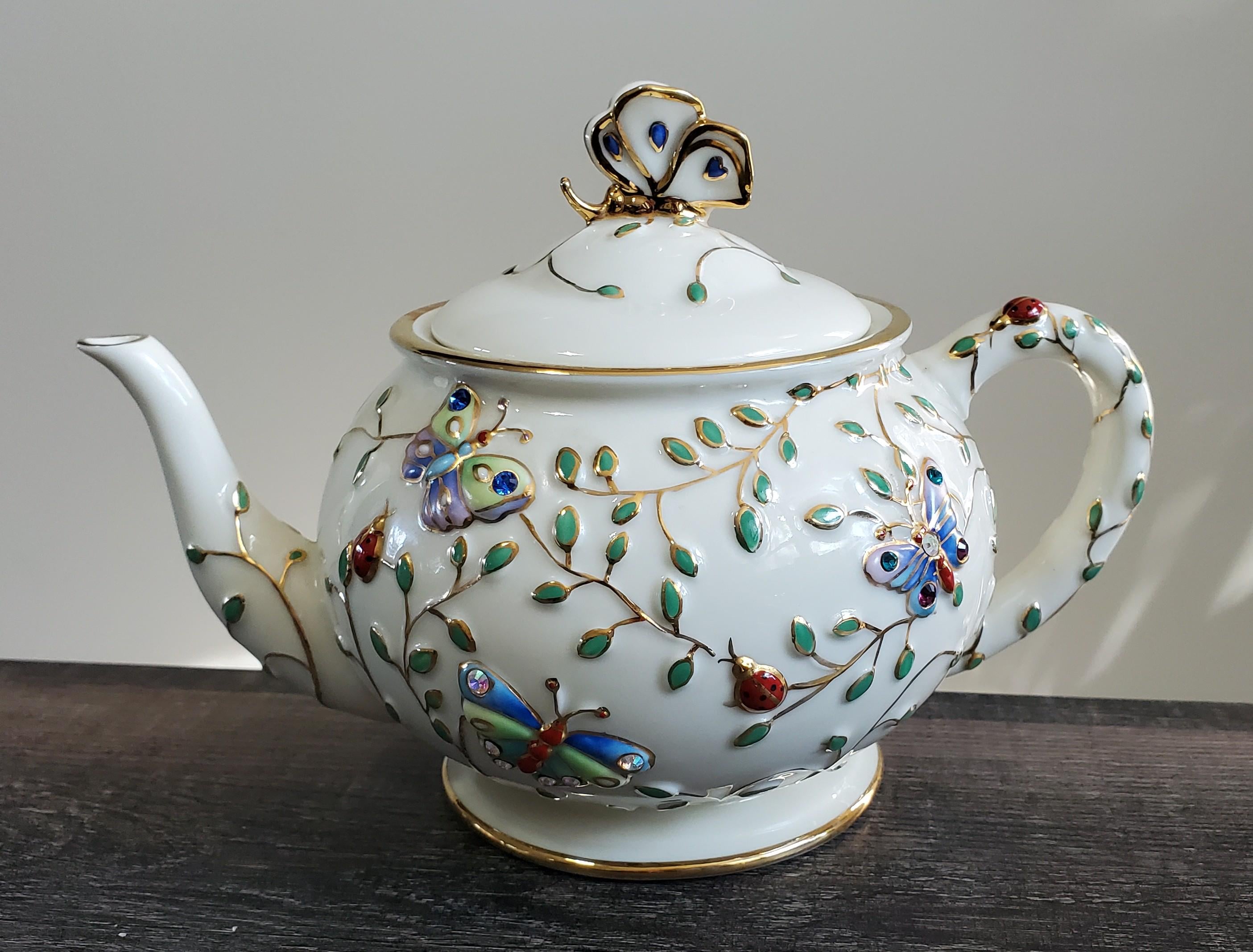 Lenox Summer Enchantment Teapot - Etsy