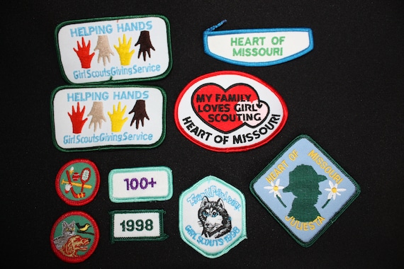 Set of 10 Vintage Girl Scout Patches 