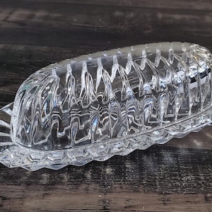 Vintage Mikasa Crystal Covered Butter Dish