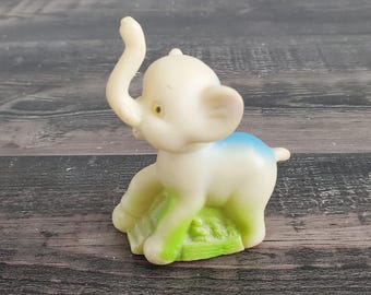 SUN RUBBER CO. 1955刻印 ひつじソフビ 2体 笛鳴る 16cm Sun Rubber Co Elephant Squeak Toy, Vintage Kitsch Elephant, 50's