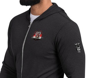 Signal Corps w NVG Skull Unisexe Zipper Hoodie