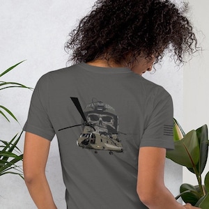 Chinook With Skull & Helmet Short-Sleeve Unisex T-Shirt